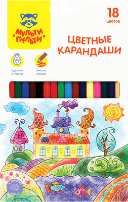 Набор цветных карандашей Мульти-пульти Невероятные приключения / CP_41049 (18 цветов)