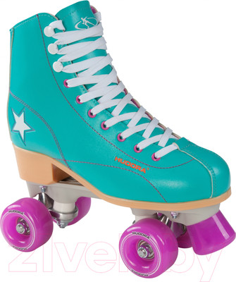 Роликовые коньки Hudora Rollschuh Roller Disco / 13185 (р.39, зеленый/лиловый)