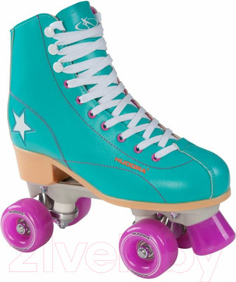 Роликовые коньки Hudora Rollschuh Roller Disco / 13187 (р.41, зеленый/лиловый)