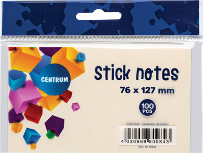 Стикеры канцелярские Centrum 80084 (100л, желтый)
