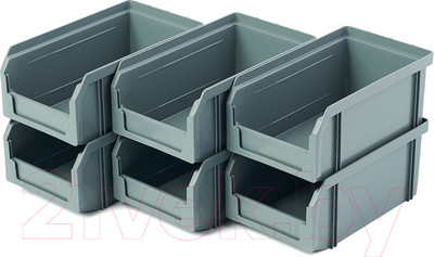 Набор лотков для метизов Стелла-техник V-1-К6 (серый)