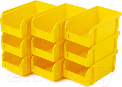 Набор лотков для метизов Стелла-техник V-1-К9 (9шт, желтый)