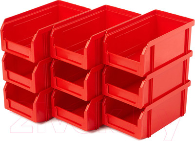 Набор лотков для метизов Стелла-техник V-1-К9 (9шт, красный)