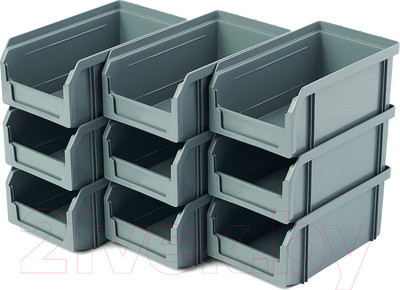 Набор лотков для метизов Стелла-техник V-1-К9 (9шт, серый)
