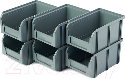 Набор лотков для метизов Стелла-техник V-2-К6 (6шт, серый)
