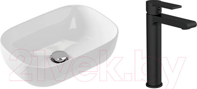 Умывальник со смесителем Cersanit Moduo 50 Square / 63570 + 63111