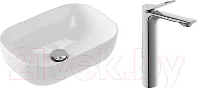 Умывальник со смесителем Cersanit Moduo 50 Square / 63570 + 63054