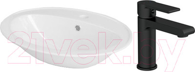 Умывальник со смесителем Cersanit Calla 54 / S-UM-Cl/1-w + 63107