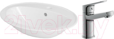 Умывальник со смесителем Cersanit Calla 54 / S-UM-Cl/1-w + 63034