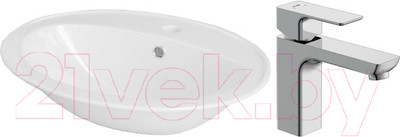 Умывальник со смесителем Cersanit Calla 54 / S-UM-Cl/1-w + 63039