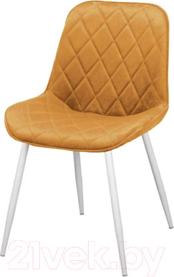 Стул СоюзРегионПоставка Аура СРП-032 (9003 белый матовый/велюр Velluto 08 горчичный)