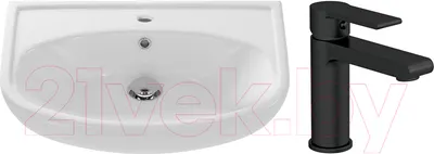 Умывальник со смесителем Cersanit Erica 60 / S-UM-ERI60-1-W + 63107