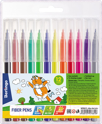 Фломастеры Berlingo Жил-был кот / WP00612 (12 цветов)