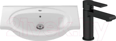 Умывальник со смесителем Cersanit Erica 70 / S-UM-ERI70-1-W + 63107