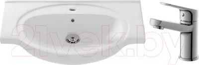 Умывальник со смесителем Cersanit Erica 70 / S-UM-ERI70-1-W + 63034