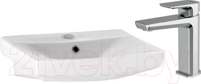Умывальник со смесителем Cersanit Carina 50 / S-UM-CAR50/1 + 63063