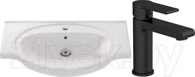Умывальник со смесителем Cersanit Erica 80 / S-UM-ERI80-1-W + 63107