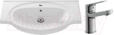 Умывальник со смесителем Cersanit Erica 80 / S-UM-ERI80-1-W + 63034
