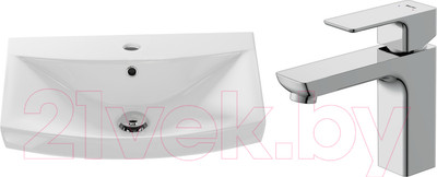 Умывальник со смесителем Cersanit Carina 60В / S-UM-CAR60/1 + 63039
