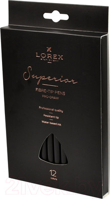 Фломастеры Lorex Pro-Draw Superior / LXFPPD12-SP (12цв)