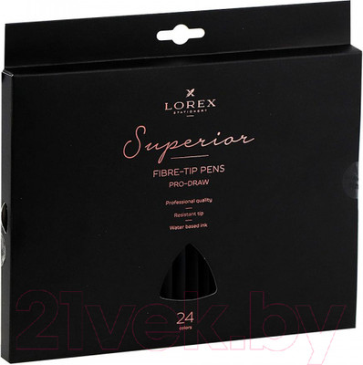 Фломастеры Lorex Pro-Draw Superior / LXFPPD24-SP (24цв)