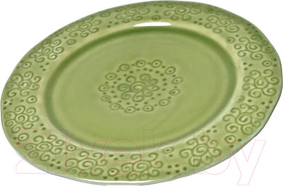Тарелка столовая обеденная Fissman Lykke 6344 (зеленый)
