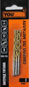 Набор сверл Yourtools HSS-TiN 3.2x36x65мм (3шт)