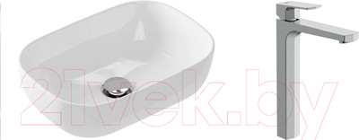 Умывальник со смесителем Cersanit Moduo Square 50 / 63570 + 63059