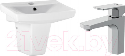 Умывальник со смесителем Cersanit Carina 55В / S-UM-CAR55/1 + 63055