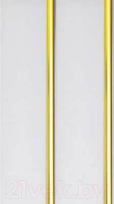 Панель ПВХ Sanrelia Люкс Потолочная 2-х секционная Золото (3000x240x8мм)