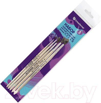 Набор кистей Schoolformat Белка 1, 2, 3, 4, 5 / НКБХК-5