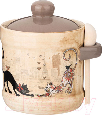 Сахарница Agness 358-1732 (с ложкой)