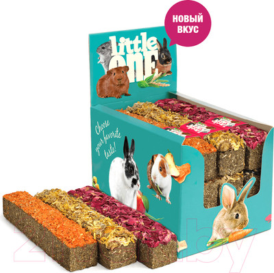 Лакомство для грызунов Mealberry Little One Палочка из луговых трав с топпингом ассорти (85г)