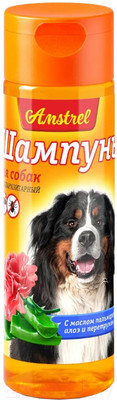Шампунь для животных Amstrel Антипаразитарный с маслом пальмарозы и алоэ для собак  (120мл)