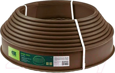 Бордюр садовый СибрТех Ленточный 64551 (коричневый)