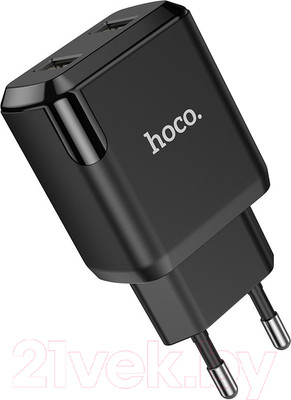 Зарядное устройство сетевое Hoco N7 + кабель AM-8pin Lightning / 23753-N7iBK (1м, черный)