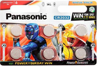 Комплект батареек Panasonic CR2032/6BL (6шт)
