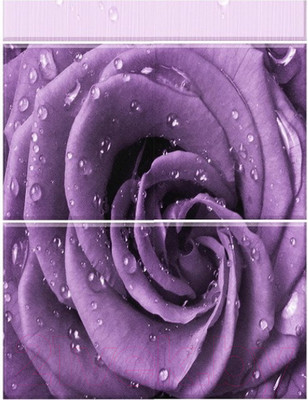 Панель ПВХ КронаПласт Unique Капли фиолетовые (2700x250x8мм)