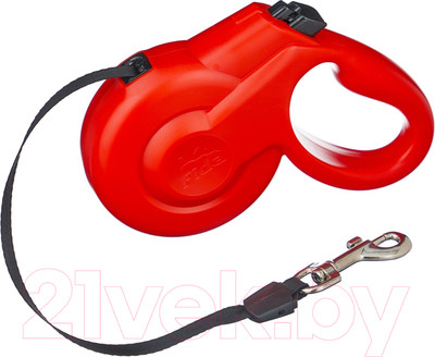 Поводок-рулетка Fida Styleash Mini XS лента 3м / 202552 (красный)