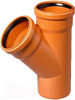 Тройник наружной канализации РосТурПласт 160/110х45 / 36510
