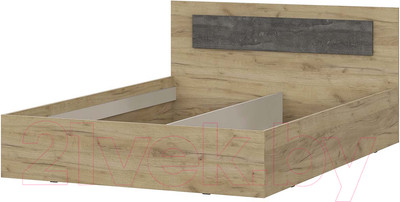 Каркас кровати NN мебель МСП 1 140x200 (дуб золотой/камень темный)