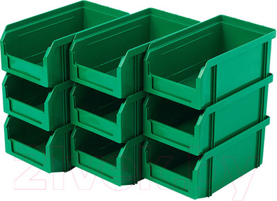 Набор лотков для метизов Стелла-техник V-1-К9 (9шт, зеленый)