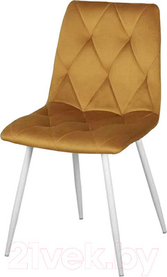 Стул СоюзРегионПоставка Регги СРП-066 (9003 белый матовый/велюр Velluto 08 горчичный)
