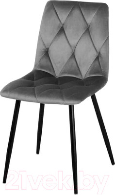 Стул СоюзРегионПоставка Регги СРП-066 (муар черный/велюр Velluto 18 серый)