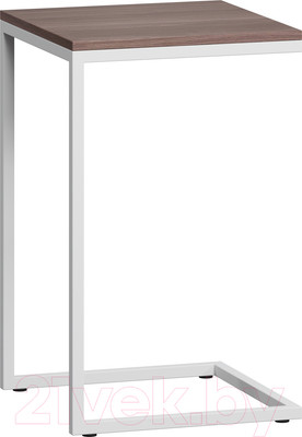 Приставной столик Loftyhome Мальборк / 1627793 (шимо темный с белым основанием)