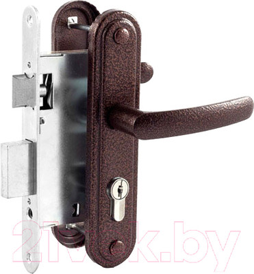 Замок врезной Омега ЗВ7.02 (бронза)