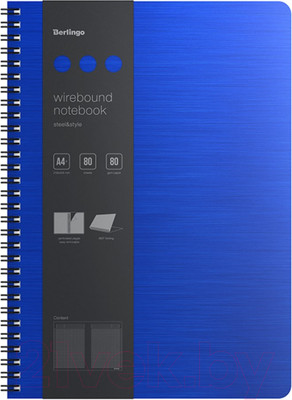 Блокнот Berlingo Steel&Style A4+ / WNt_A4002 (80л, синий)