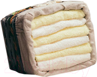 Полотенце Arya 6 Pcs. Leave Махра / 8680943086341 (кремовый/желтый)