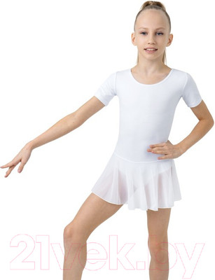 Купальник для художественной гимнастики Grace Dance 2620713 (р-р 32, белый)