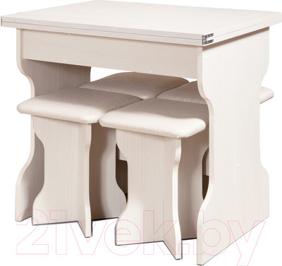 Обеденная группа Анмикс ЛДСП (бодега/кожзам ваниль)